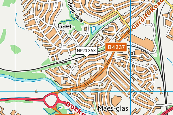 NP20 3AX map - OS VectorMap District (Ordnance Survey)