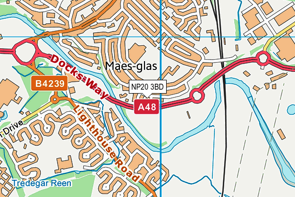 NP20 3BD map - OS VectorMap District (Ordnance Survey)