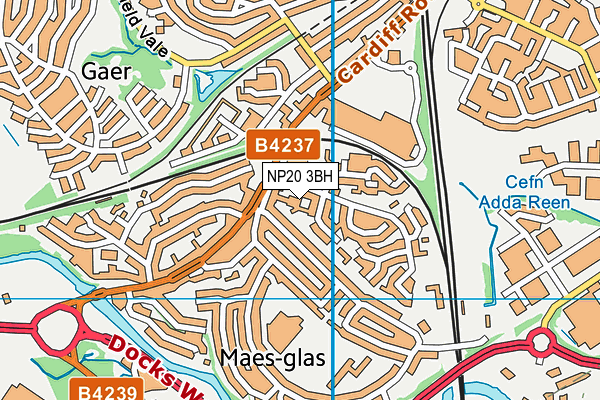 NP20 3BH map - OS VectorMap District (Ordnance Survey)