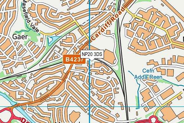 NP20 3DS map - OS VectorMap District (Ordnance Survey)
