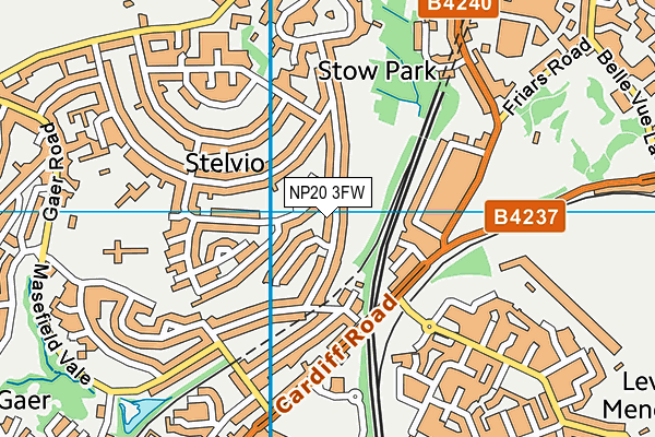 NP20 3FW map - OS VectorMap District (Ordnance Survey)