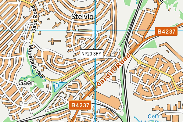 NP20 3FY map - OS VectorMap District (Ordnance Survey)