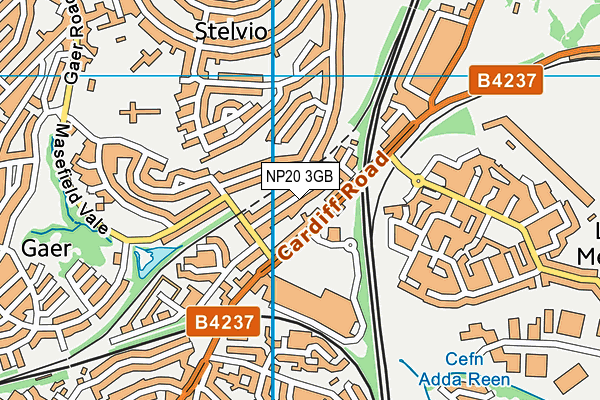 NP20 3GB map - OS VectorMap District (Ordnance Survey)