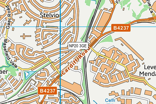 NP20 3GE map - OS VectorMap District (Ordnance Survey)