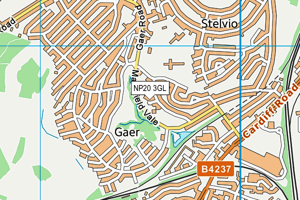 NP20 3GL map - OS VectorMap District (Ordnance Survey)