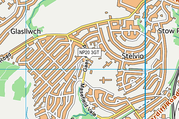 NP20 3GT map - OS VectorMap District (Ordnance Survey)