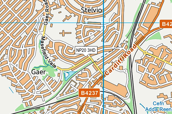 NP20 3HD map - OS VectorMap District (Ordnance Survey)
