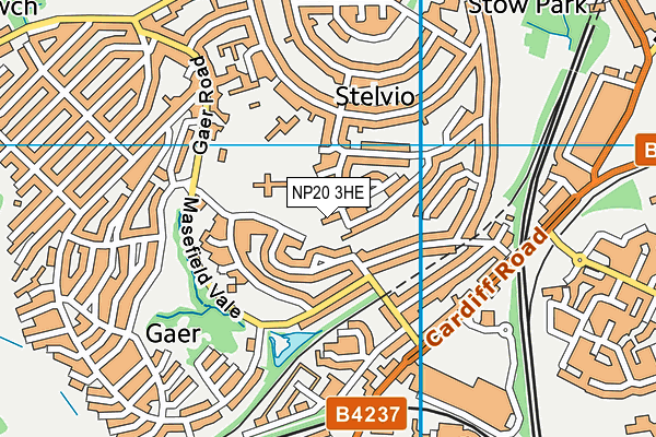 NP20 3HE map - OS VectorMap District (Ordnance Survey)