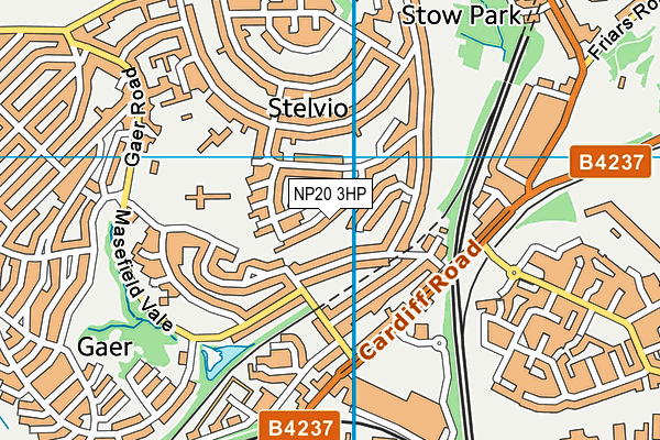 NP20 3HP map - OS VectorMap District (Ordnance Survey)