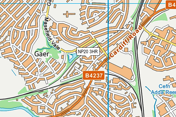 NP20 3HR map - OS VectorMap District (Ordnance Survey)