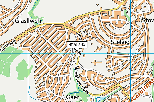 NP20 3HX map - OS VectorMap District (Ordnance Survey)