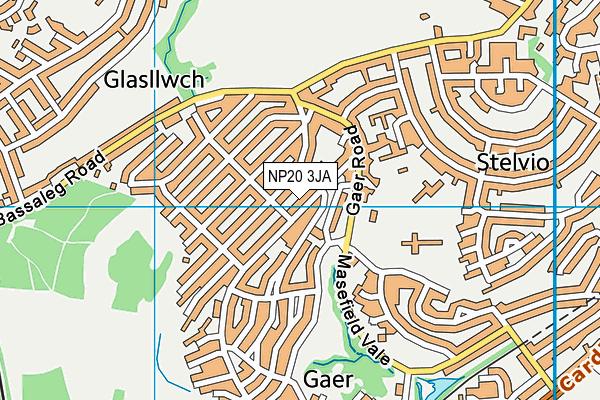 NP20 3JA map - OS VectorMap District (Ordnance Survey)