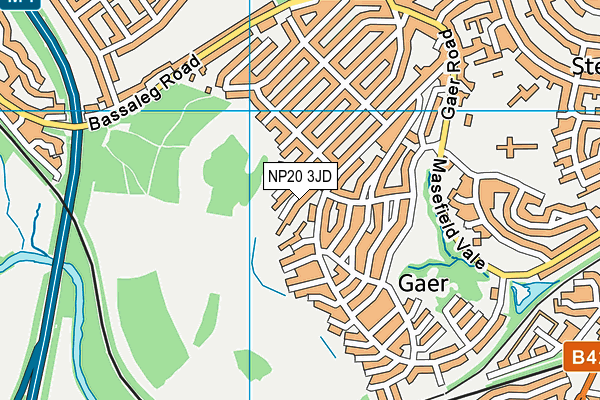 NP20 3JD map - OS VectorMap District (Ordnance Survey)