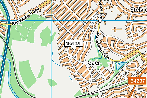 NP20 3JH map - OS VectorMap District (Ordnance Survey)