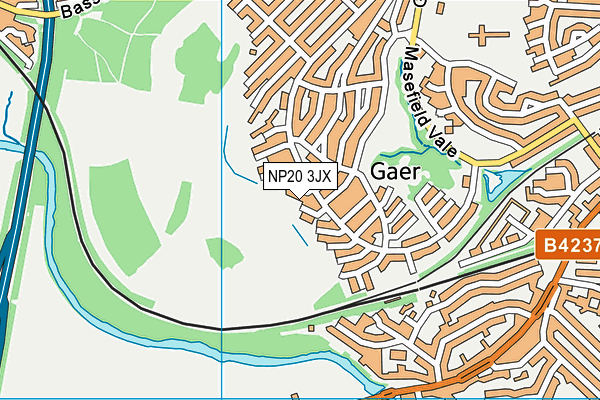 NP20 3JX map - OS VectorMap District (Ordnance Survey)