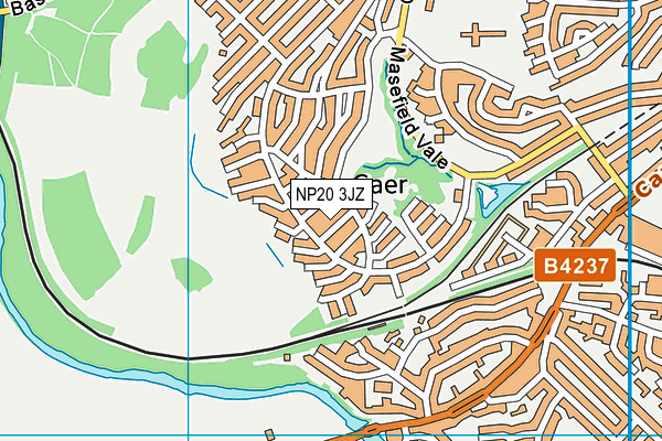 NP20 3JZ map - OS VectorMap District (Ordnance Survey)