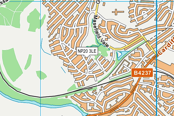 NP20 3LE map - OS VectorMap District (Ordnance Survey)