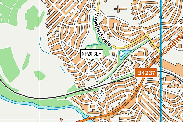 NP20 3LF map - OS VectorMap District (Ordnance Survey)