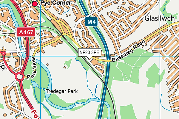 NP20 3PE map - OS VectorMap District (Ordnance Survey)