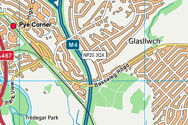 NP20 3QX map - OS VectorMap District (Ordnance Survey)