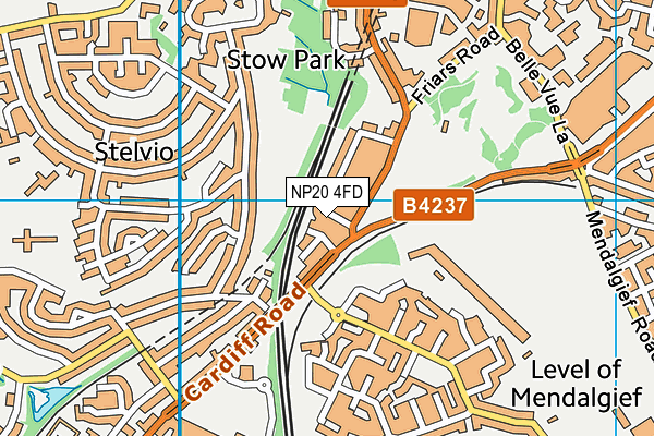 NP20 4FD map - OS VectorMap District (Ordnance Survey)