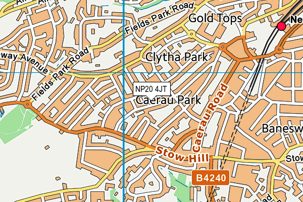 Clytha Primary School map (NP20 4JT) - OS VectorMap District (Ordnance Survey)