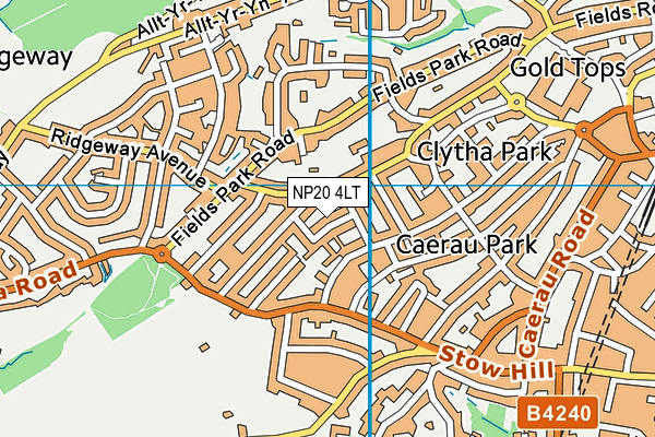 NP20 4LT map - OS VectorMap District (Ordnance Survey)