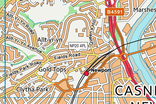 NP20 4PL map - OS VectorMap District (Ordnance Survey)