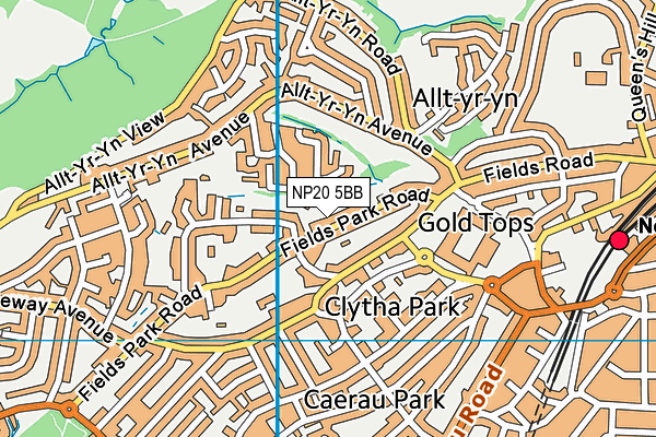 NP20 5BB map - OS VectorMap District (Ordnance Survey)