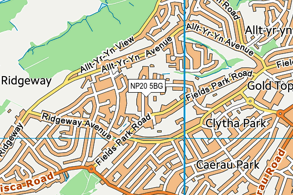 NP20 5BG map - OS VectorMap District (Ordnance Survey)