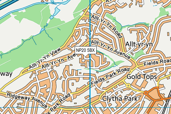 NP20 5BX map - OS VectorMap District (Ordnance Survey)