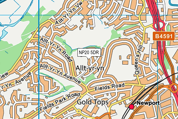NP20 5DR map - OS VectorMap District (Ordnance Survey)
