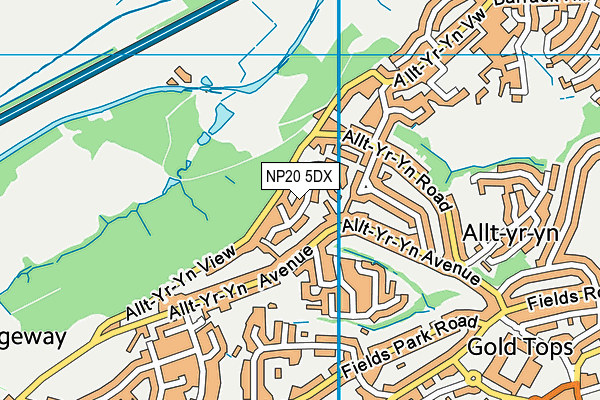 NP20 5DX map - OS VectorMap District (Ordnance Survey)