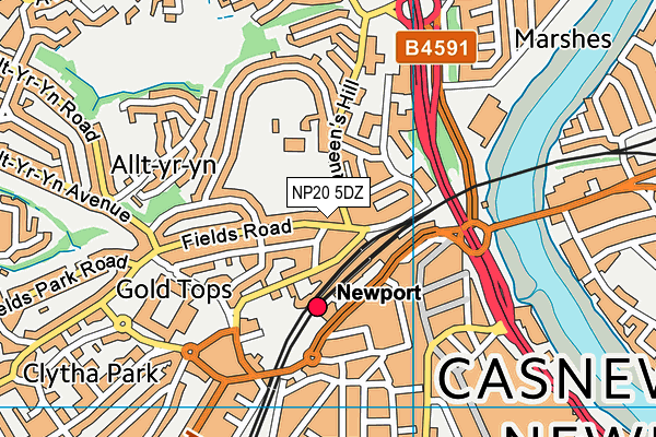 NP20 5DZ map - OS VectorMap District (Ordnance Survey)