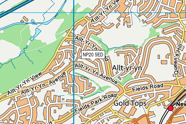 NP20 5ED map - OS VectorMap District (Ordnance Survey)