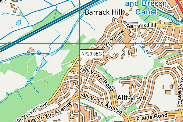NP20 5EG map - OS VectorMap District (Ordnance Survey)