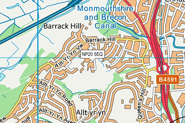 NP20 5EQ map - OS VectorMap District (Ordnance Survey)