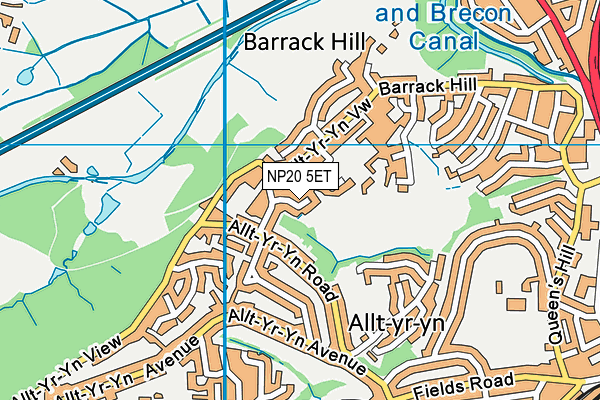 NP20 5ET map - OS VectorMap District (Ordnance Survey)