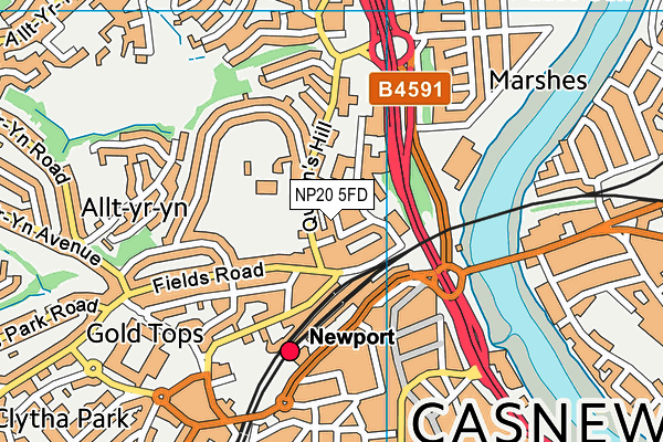 NP20 5FD map - OS VectorMap District (Ordnance Survey)