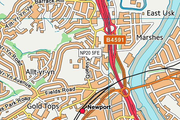 NP20 5FE map - OS VectorMap District (Ordnance Survey)