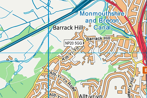 NP20 5GG map - OS VectorMap District (Ordnance Survey)