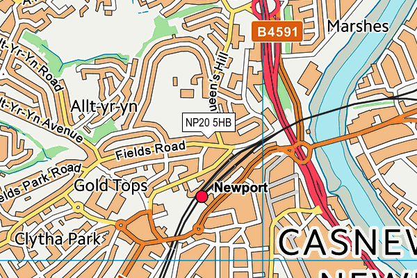NP20 5HB map - OS VectorMap District (Ordnance Survey)