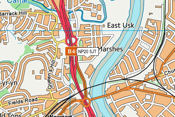 NP20 5JT map - OS VectorMap District (Ordnance Survey)