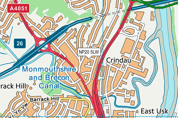 NP20 5LW map - OS VectorMap District (Ordnance Survey)