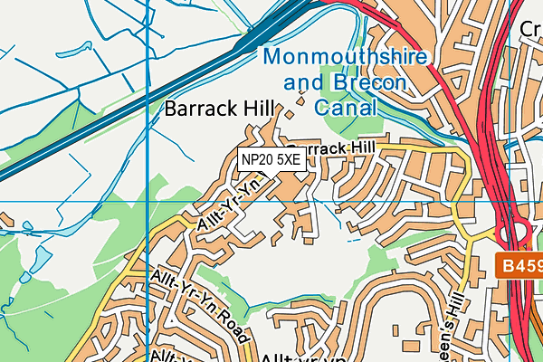 NP20 5XE map - OS VectorMap District (Ordnance Survey)