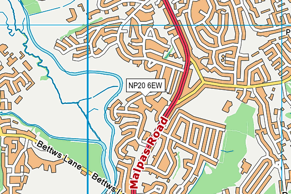 NP20 6EW map - OS VectorMap District (Ordnance Survey)