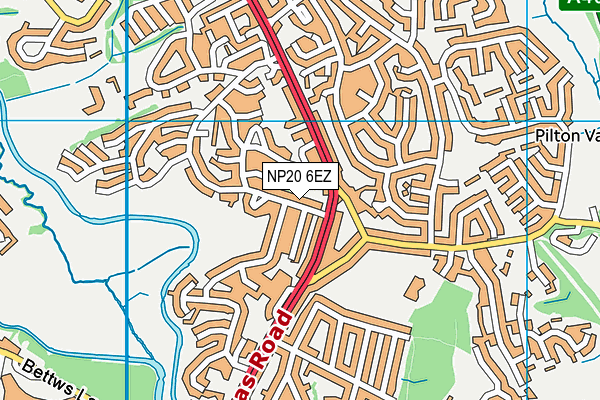 NP20 6EZ map - OS VectorMap District (Ordnance Survey)