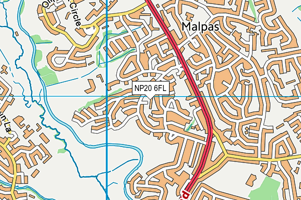 NP20 6FL map - OS VectorMap District (Ordnance Survey)