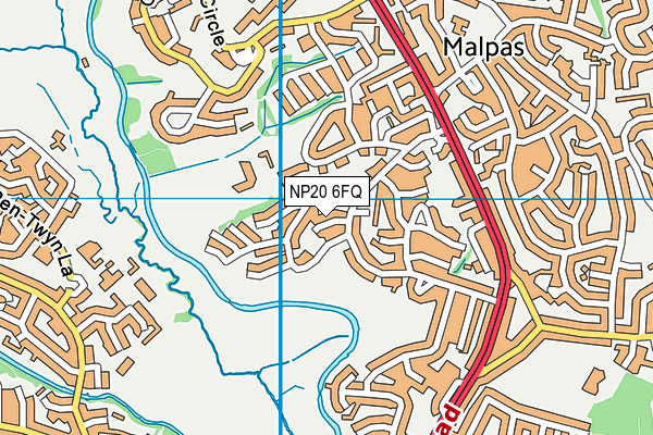 NP20 6FQ map - OS VectorMap District (Ordnance Survey)