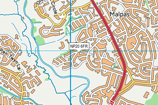 NP20 6FR map - OS VectorMap District (Ordnance Survey)